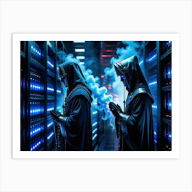 Tech priests prayying to server farms 13 Art Print