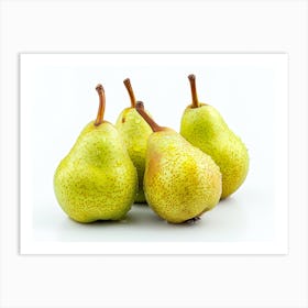 Pears On A White Background Art Print