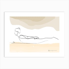 Locust Pose Salabhasana Art Print