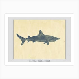 Isistius Genus Shark Silhouette 5 Poster Art Print