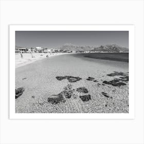 Pollensa Beach Mallorca Black And White Art Print