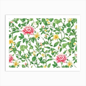 An Enchanting Illustration Of A Season Blooming In Spring Where The Botanical Garden Teems With Dec (1) 2 Art Print