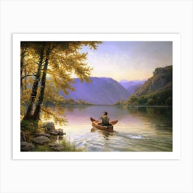 Canoe On The Lake Art Print