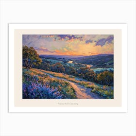 Western Sunset Landscapes Texas Hill Country 1 Poster Art Print
