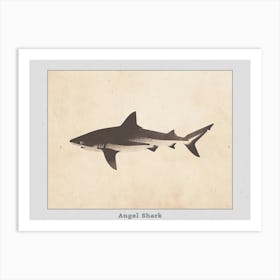 Angel Shark Silhouette 3 Poster Art Print