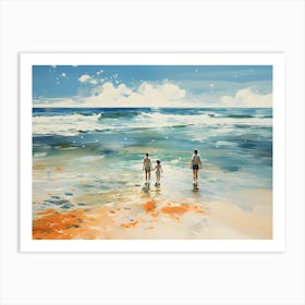 Family On The Beach 1 Art Print