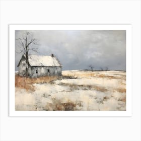 Old Stone Farm Winter 1 Art Print