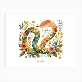 Little Floral Snake 4 Poster Art Print