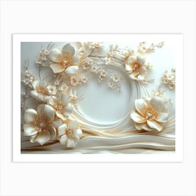 Frame With Flowers Art Print