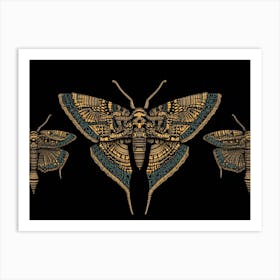 Three Moths Art Print