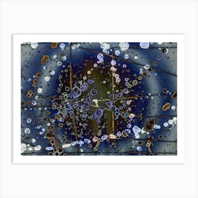 Watercolor Abstraction Indigo 1 Art Print