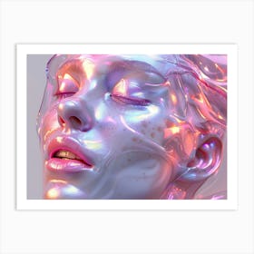 Woman With A Glowing Face 1 Art Print