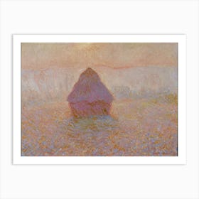 Grainstack, Sun In The Mist (1891), Claude Monet Art Print