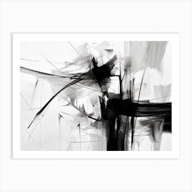 Metaphysical Exploration Abstract Black And White 3 Art Print