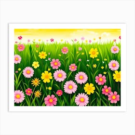 Flowers In The Meadow Art Print