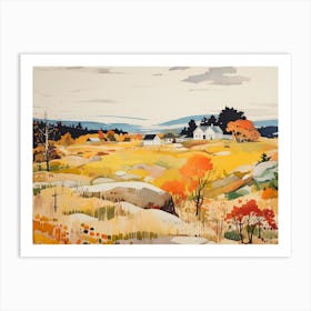 Maine Landscape - expressionism Art Print