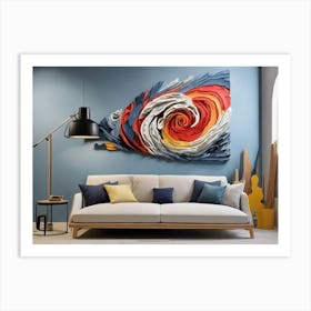 Abstract Fish Wall Art Art Print