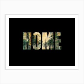 Home Poster Forest Collage Vintage 2 Art Print
