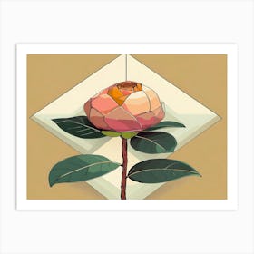 Origami Rose Art Print