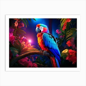 Tropical Parrot - AfriDesigns Art Print