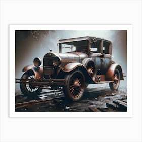 Old vintage car Art Print