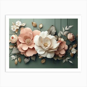 Paper Flower Wall Art 2 Art Print