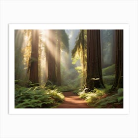 Redwood Forest paintings art print Art Print