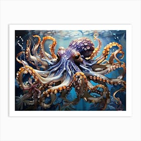 Octopus Sea life Painting Art Print