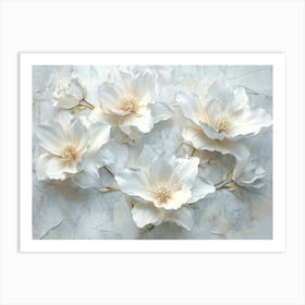 White Flowers 6 Art Print