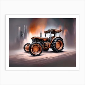 Tractor In The City 1 Art Print