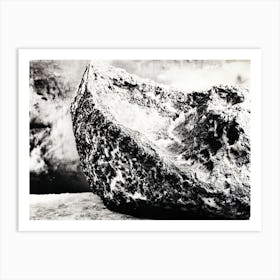 Rock In The Snow Art Print