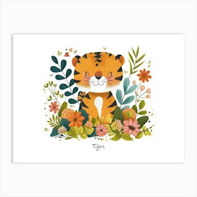 Little Floral Tiger 3 Poster Art Print