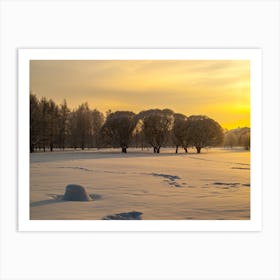 Sunset In The Park Art Print