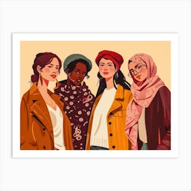 Women In Hijab Art Print