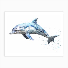 Polygonal Dolphin Art Print