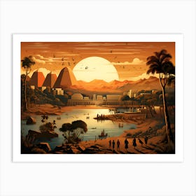 Egypt At Sunset Art Print