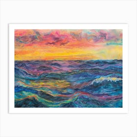 Sunset Over The Ocean 66 Art Print