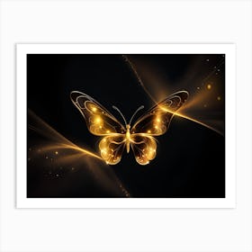 Golden Butterfly 33 Art Print