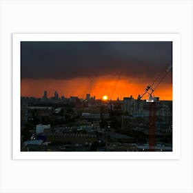 Sunset Over London Art Print