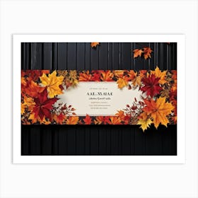 An Exuberant Autumn Sale Banner Adorned With Intricate Designs Revealing An Exciting Juxtaposition (1) Art Print