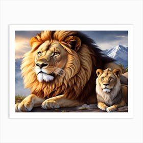Lions 1 Art Print