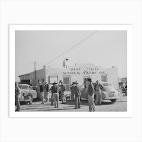 Office Of West Texas Stockyards On Auction Day, San Angelo, Texas By Russell Lee Art Print