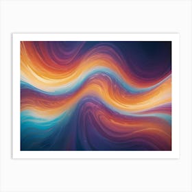 Abstract Wavy Pattern With Colorful, Vibrant Lines Resembling Waves, Or Flowing Liquid Paint Art Print