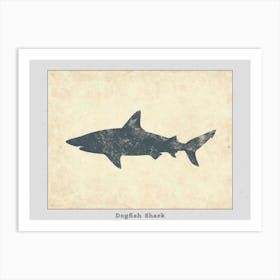 Dogfish Shark Silhouette 7 Poster Art Print