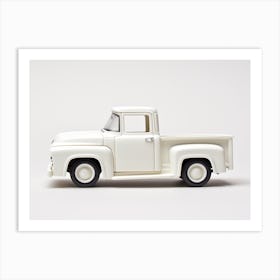 Toy Car 56 Ford Truck White Art Print