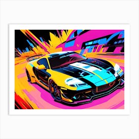 Neon Car Art Print