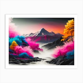 Colorful Mountains Art Print