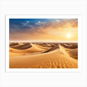 Sunset In The Desert 18 Art Print