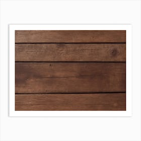 Brown Wooden Planks Art Print