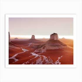 Sunrise In The Desert Art Print
